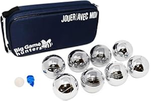 Boules with Storage Bag | Big Game Hunters | Outdoor Yard Bocce Boules Set for Adults