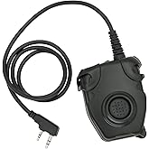 TSVISIONCORE U94 PTT 2pin,Push to Talk for UV5R etc. with Civilian Version,Airsoft Tactical Headset(PL)