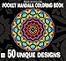 Black Background Pocket Mandala Coloring Book: 50 Unique Designs by