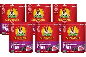Sun-Maid California Dried Mission Figs Snack | 4 Ounce | Whole Natural Dried Fruit | No Sugar Added | Naturally Gluten Free | Non-GMO (Pack of 6)