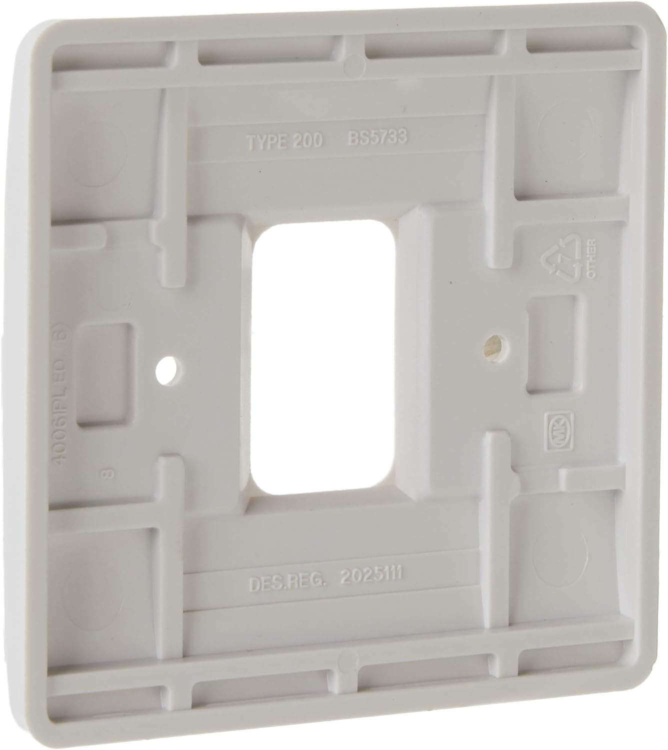 MK (ELECTRIC) Logic Plus 1 Module Grid Plus Front Plate, White - Image 3