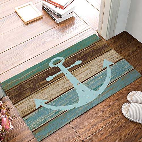 LBDecor Entrance Door Mat, Nautical Theme Low Profile Decor Doormat