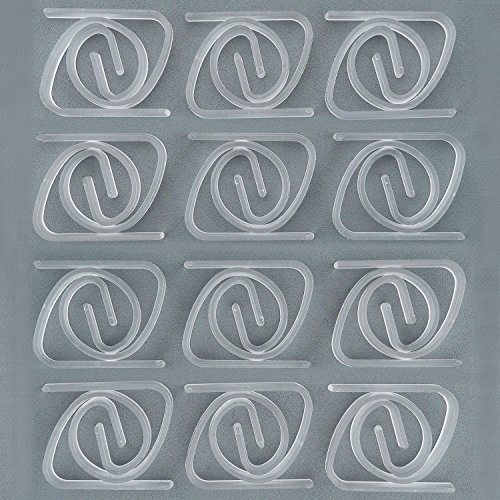 24 Pack Plastic Tablecloth Clips, Clear Outdoor and Indoor Party Table