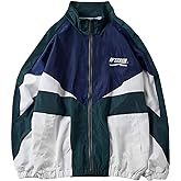 Wyeysyt Women Windbreaker Jacket Y2k Varsity Jackets Oversized Vintage 90s Jacket