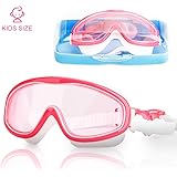 DasMeer Kids Swimming Goggles, Swimming Goggles Kids Anti-Fog Anti-Leak UV Protection Large Swim Goggles Kids No Leaking, with Storage Case Swimming Goggles Kids 6-14
