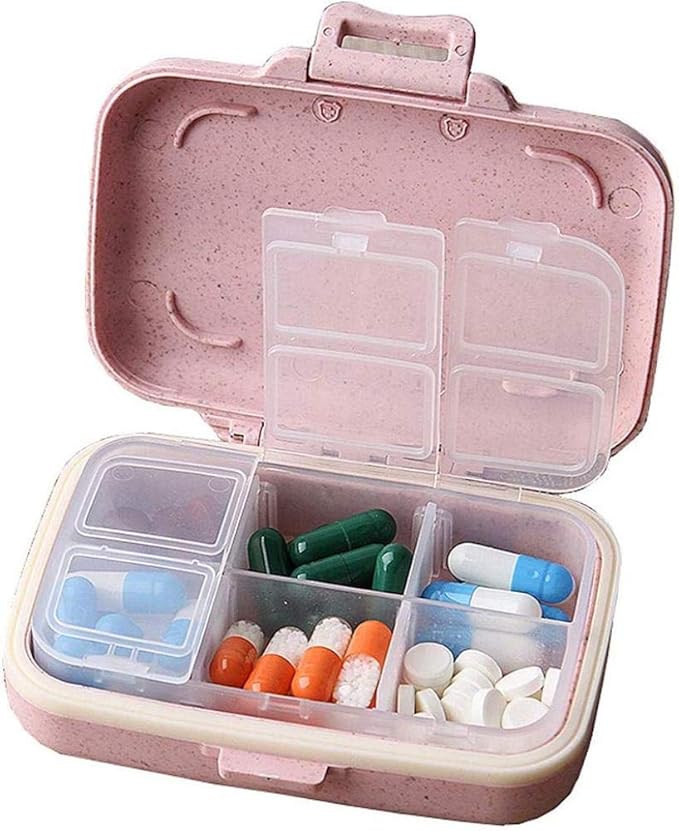 dhb Pocket Pill Box, Easy Carry Waterproof Medicine Organizer Vitamin