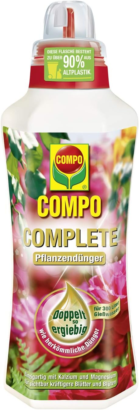 Compo COMPLETE Pflanzendünger für alle Pflanzen, Universaldünger mit Kalzium und Magnesium, 1 Liter