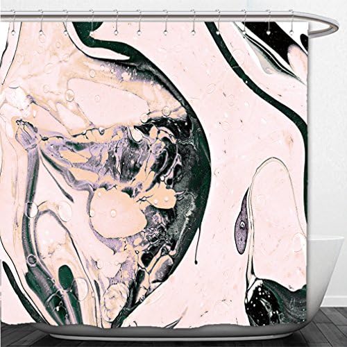 Interestlee Shower Curtain marbled diy paper made with color and water organic texture fabric textile modern surface design 575557189