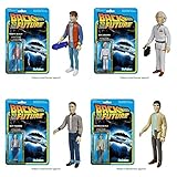 Back To The Future Reaction Figure Set Of 4 (Doc Brown, Marty McFly, George McFly, Biff Tannen) by FunKo
