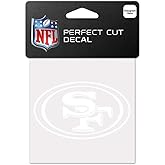 Wincraft NFL San Francisco 49ers 4x4 Perfect Cut White Decal, One Size, Team Color