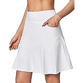 IUGA 20" Knee Length Skort Golf Skirts for Women High Waisted Tennis Skirt Ruffle Skorts for Women with Pockets