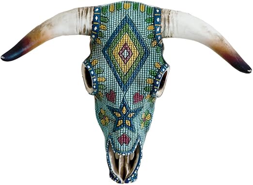 Amazon Com Southwest Aztec Cowskull Wall Decor Home Kitchen
