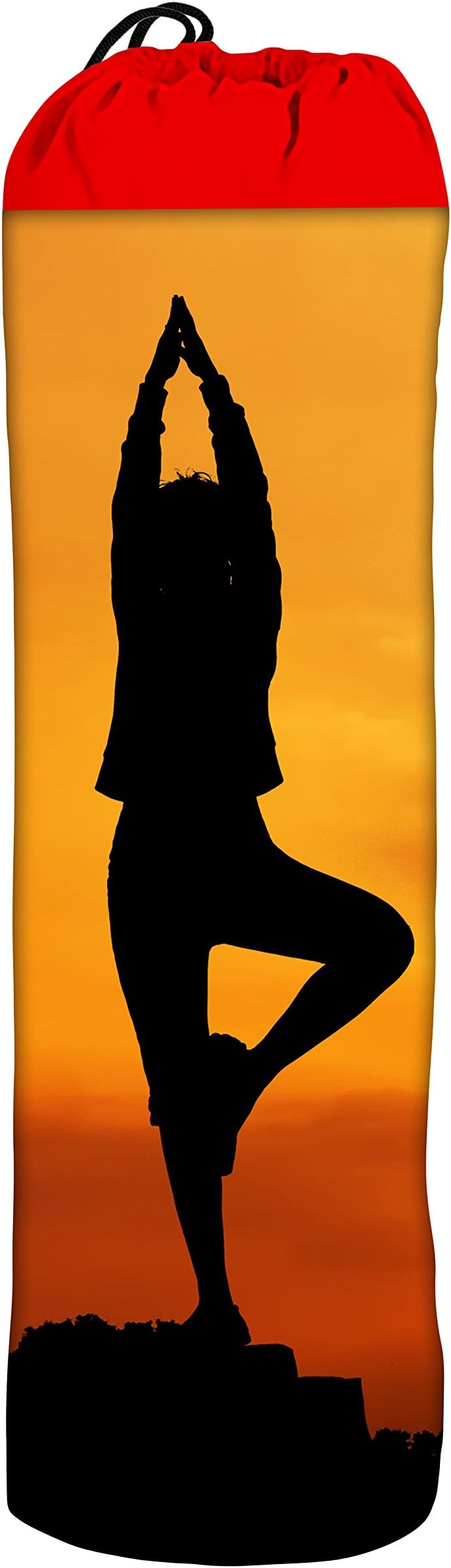 Orgner Water Proof Printed Yoga mat cover / Bag for 3 or 6 mm standard & XL size Yoga Mats. Yoga Cover flat : 7 x 28 inch