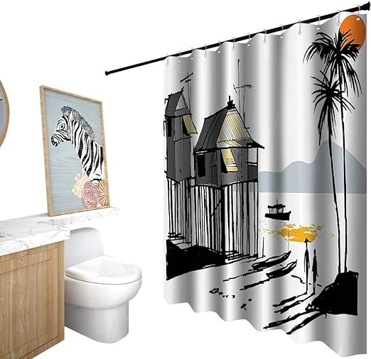 Amazon Com Starsart Shower Curtains Fabric Boho Coastal Decor