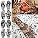 COKOHAPPY 8 Sheets Hand Indian Painting Stencil Tattoo Self-Adhesive Body Art Designs for Hands - Temporary Indian Arabian Tattoo Reusable Stickers