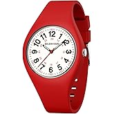 GOLDEN HOUR Waterproof Sports Analog Unisex Watches for Nurse Medical Professionals, Students - Military Time Glowing Easy to Read Dial, Jelly Silicone Strap