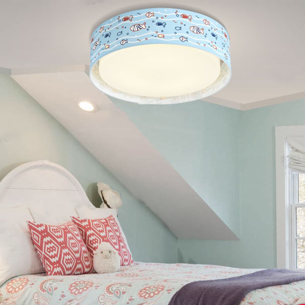 Amazon Com Li Lu Shop Tropical Fish Round Blue Ceiling Lamp