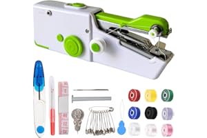 SRYNRIWIM Handheld Sewing Machine,Mini Sewing Machine for Adults Fast Stitching with Sewing Kits Suitable for Home,Travel,DIY (Green)