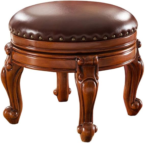 zhengdaikang Small Foot Stool,Leather Ottoman upholstered