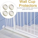 WUBAYI 4Pcs Wall Protector for Baby Gate Stair Guard Wall Saver White view 7