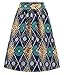 Afibi African Print Skirts for Women Boho Plus Size Flare Pleated Skirts (Large, Picture 5)