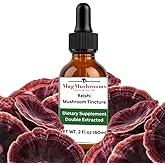 Mag Mushrooms Reishi Tincture, Daily Supplement, Double Extracted for High Potency, 2 Fl oz, 60 doses
