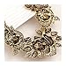 S& E Women's Gold Tone Rose Vintage Jewelry Chunky Chain Necklace Choker Statement Evening Party Necklace