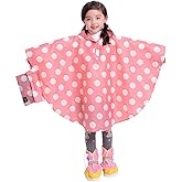Spmor Kids Rain Poncho Hooded Jacket Rain Coat