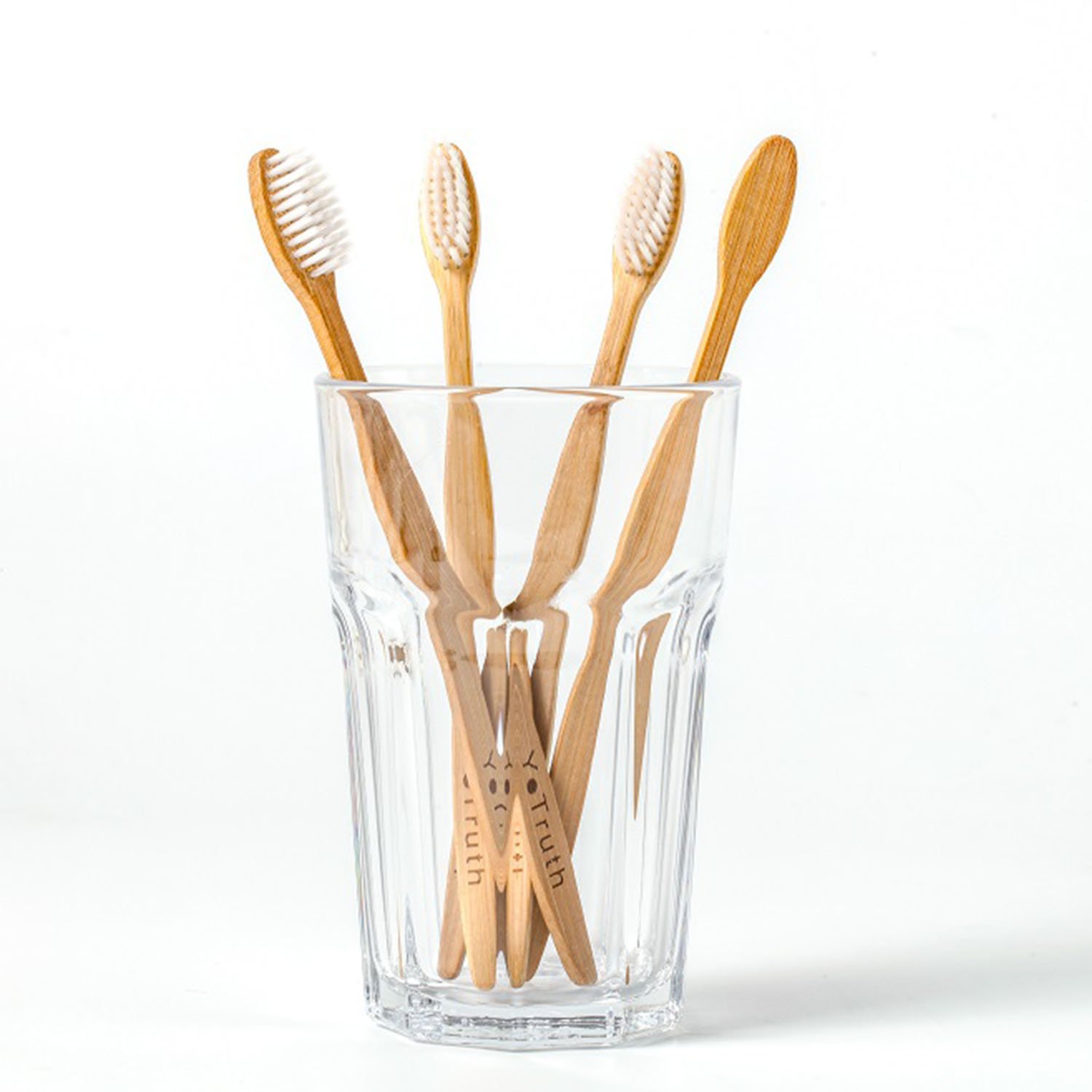 Yotruth Bamboo Toothbrush Set Natural Eco Friendly Bamboo Toothbrush Four Sets of Each box