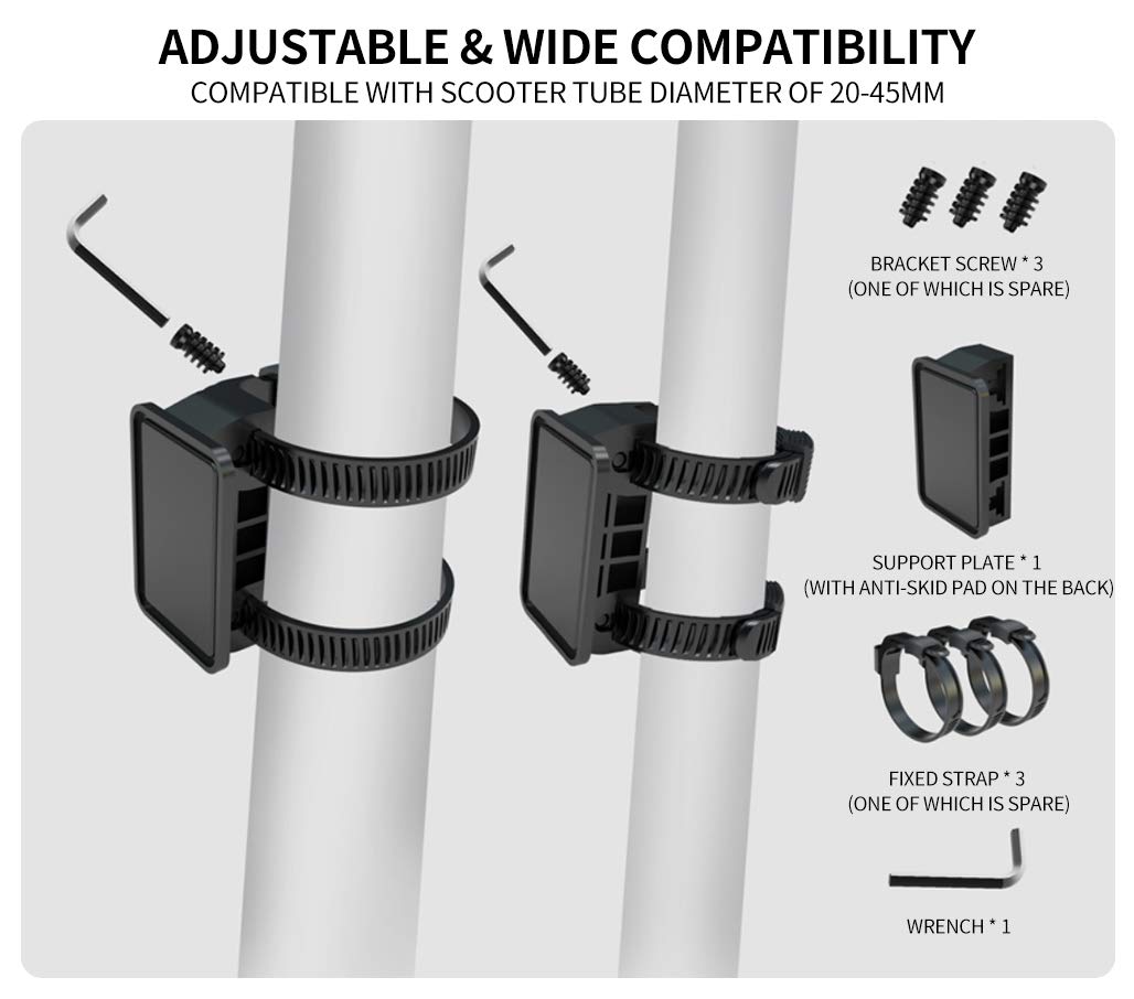 Universal Scooter Bag, Scooter Storage Bag, Scooter Handlebar Bag, Compatible with Scooters, Bikes, Segway Ninebot and NIU, for Carrying Charger Tools Repair Tools(2L)