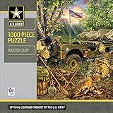 MasterPieces U.S. Army Making Camp - Army Jeep With Campfire 1000 Piece Jigsaw Puzzle by Dona Gelsinger