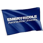 Desert Cactus Embry-Riddle Aeronautical University ERAU Flag - 3 x 5 Feet Eagles Banner, Indoor/Outdoor Durable Fabric, 100% Polyester Design (Style 1)