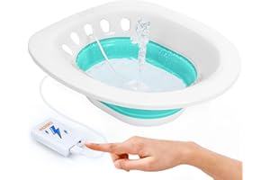 MSIORI Sitz Bath for Toilet Seat, Sitz Bath for Hemorrhoids - Relief Postpartum Pain - Collapsible, Reusable Care Basin, Convenient Drain Hole Design, Deeper Bowl, Use with Soak