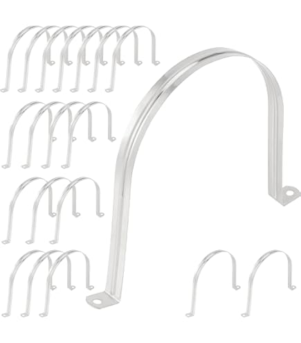 Lot De 4 Colliers De Serrage U En Acier Galvanisé Pour Tuyau D'Échappement 50 Mm - Avec Écrous Pour Fixation Auto, Mécanique