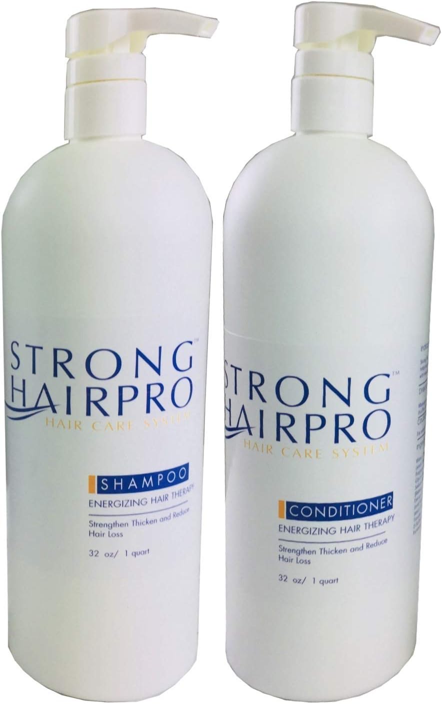 Strong HairPro Hair Treatment BackBar Set | Shampoo + Conditioner | Specially Formulated With Biotin, Keratin, Caffeine | Clinically Tested Treatment for Men and Women 32 oz Bottles