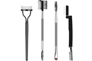 CZZXI 4PCS Eyelash Comb Lash Separator Eyebrow Brush & Brow Spoolie for Removes Clump Mascara