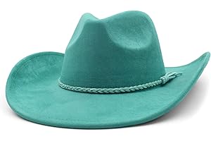 CCAKXCJJ Western Cowboy Hat for Women Men Classic Fedora Hats Wide Brim Suede Cowboy Hat for Women with Buckle Belt