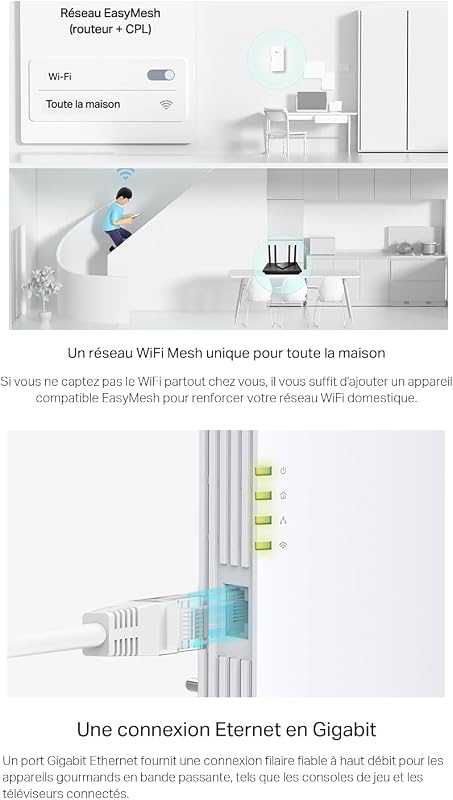 CPL WiFi AV1000 WiFi 6 1500Mpbs, Port Gigabit, TL-WPA7817 KIT