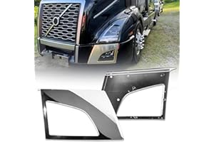 Unitedlu Side Bumper Chrome Trim with Hole For Volvo 2018-2024 VNL 1 Pair Of Right Passenger & Left Driver Side Bumper Extension Corners Chrome Trim