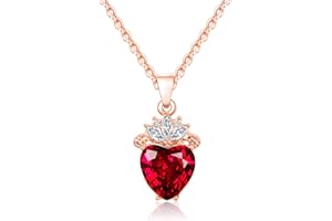Botrinal Evie Red Heart Necklace Descendants Costume Queen of Hearts Princess Halloween Jewelry for Girls Valentine's Gift