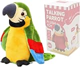 iEasey Talking Parrot Toy Mimicry Plush Educational Interactive Stuffed Bird
