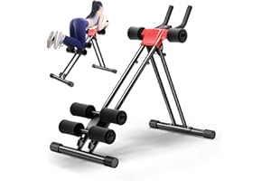 SMALIBAL Ab Workout Equipment, Adjustable Ab Machine Full Body Workout for Home Gym Fitness, Ab Trainer Exercise Equipment for Abdominal Exercise & Strength Training, Foldable Waist Trainer