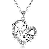 WGLILO Mothers Day Birthday Gift for Mom, Mother Necklace Pendant for Women Love Heart Pendant Jewelry