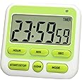 Tuffinix Digital Kitchen Countdown Timer - 24 Hours Large Display Count Up Down Timer Clock with Alarm Magnetic for Cooking classroom activity yoga and study.