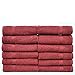 Chakir Turkish Linens Premium Cotton Absorbent Turkish Towels (Washcloths - 12 Piece, Cranberry)