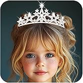 BARTOSI Princess Star Tiara and Crown Silver Crystal Tiaras Headband Bridal Rhinestone Crowns Headdress Hair Accessories for Girls
