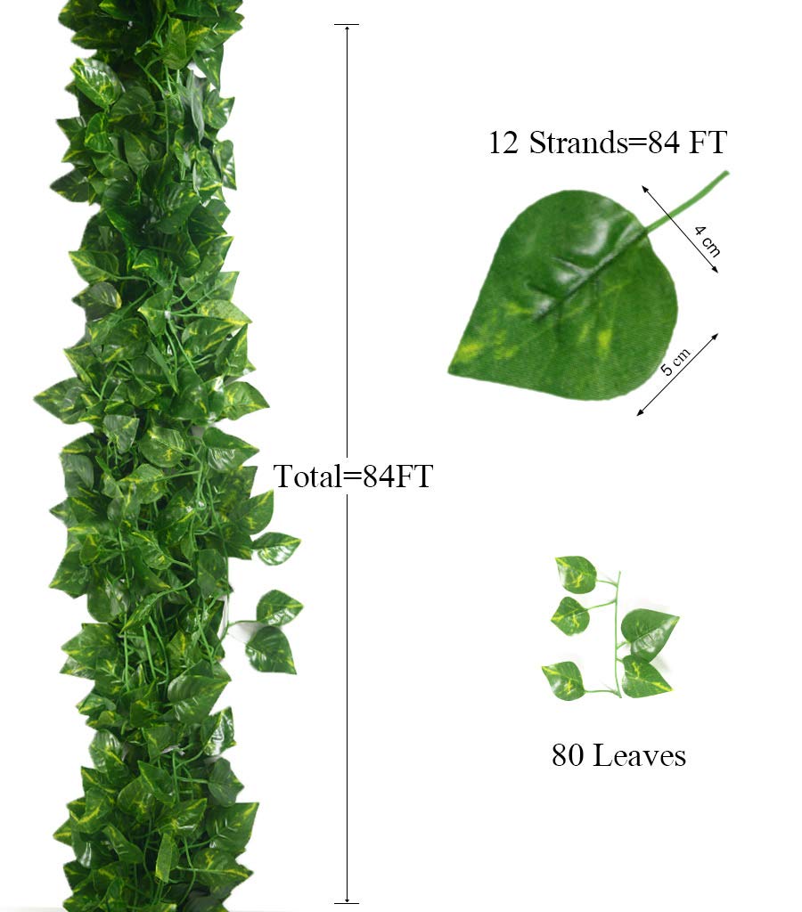 84 Feet ShinyBeauty Fake Ivy Bulk Fake Ivy Plant Vines Fake Ivy Vines