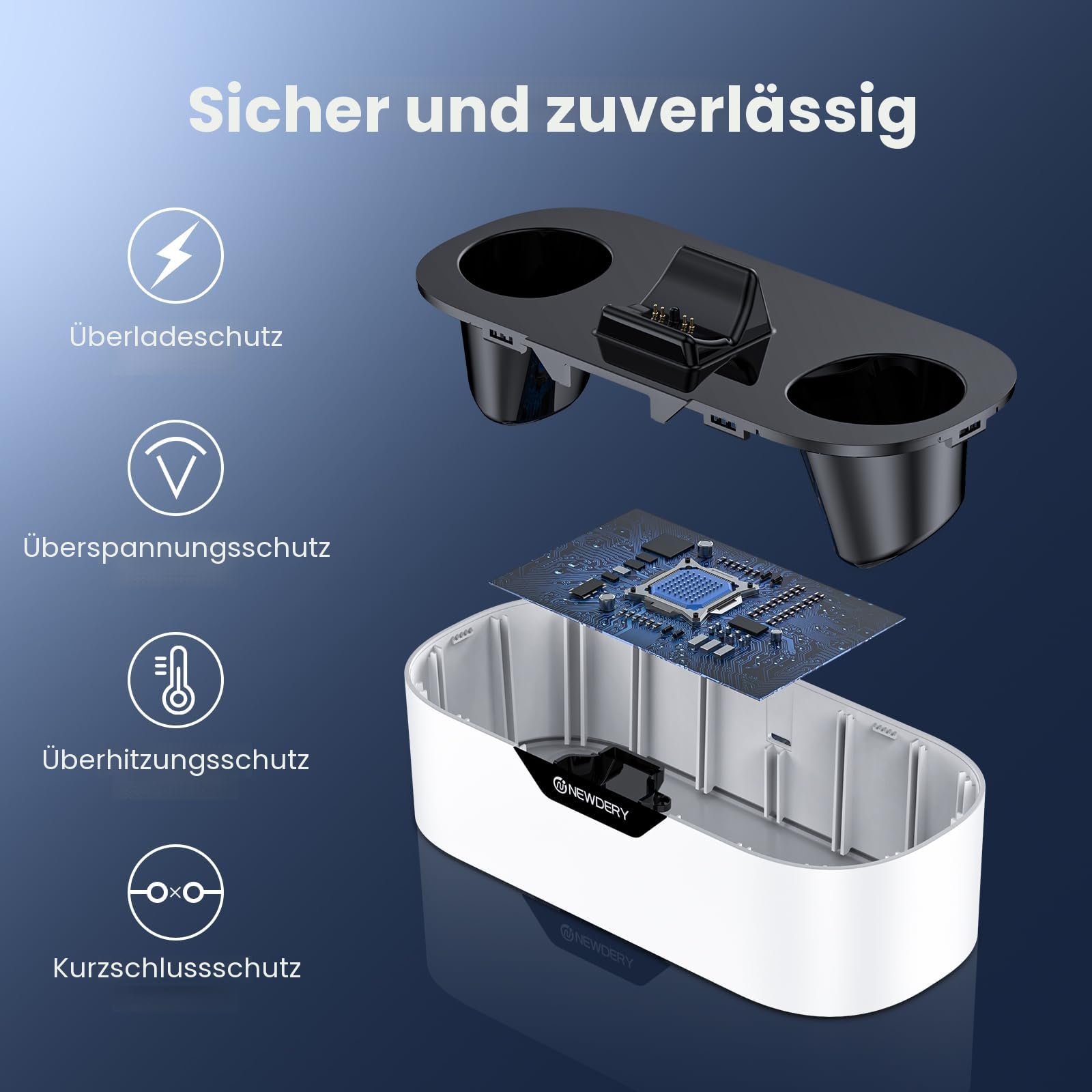 NEWDERY PS5 Controller Ladestation, Schnellladestation für PlayStation 5 Controller, Einzel Controller Ladeständer als Ersatz für PS5 Controller und PS5 Pro Controller 7