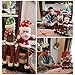 WEWILL 3 PCS Christmas Santa Elk Snowman Wine Bottle Cover 3D Sweater Design Set of 3 Xmas Home Party Decoration for Family, 14 inch