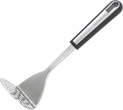 Wiltshire Aspire Potato Masher Stainless Steel Anti-Slip Handle Grey Silver